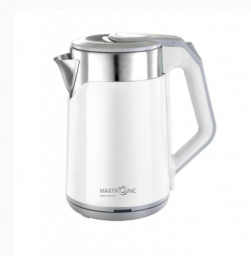 Чайник электрический 2,3л нержавеющая сталь двойной корпус 1800 Вт белый MAX-1017