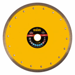 Диск алмазный отрезной 230 х 22,2мм, сплошной, супертонкий, горячий пресс, сухой/мокрый рез Denzel