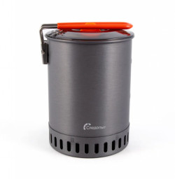 Кастрюля походная с радиатором СЛЕДОПЫТ - FORZA 1 л анодированный алюминий