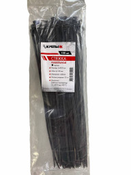 Хомут нейлоновый 5*300 мм черный КРЕПЫЖ (100шт)