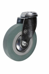 Колесная опора 100 М10 аппаратная  поворотная под болт подшипник скольжения