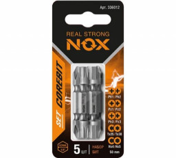 Набор бит SET5  2Х Ph1xPh2, Pz1xPz2, Ph3хPz3, Tx25xTx30, Hex4xHex5-50, 5 шт карта