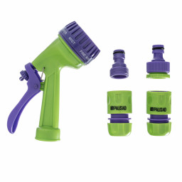 Набор поливочный, шланг 1/2", 25 м, 7 режимов пистолет, соединитель, адаптер Palisad