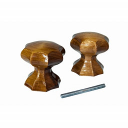 Ручка-кнопка Дуб граненая