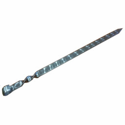 Шампур нержавеющий кольцо узор 400х12х3 мм без деревянной ручки