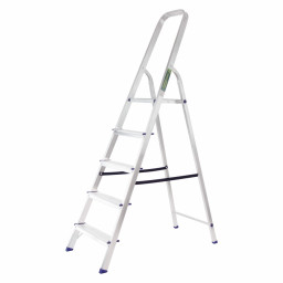 Стремянка, 5 ступеней, алюминиевая, Сибртех