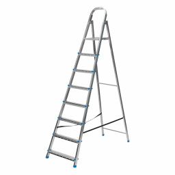 Стремянка, 8 ступеней, стальная, оцинкованная Сибртех