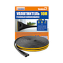 Уплотнитель резиновый P-профиль, 9мм*5,5мм, 10м, черный